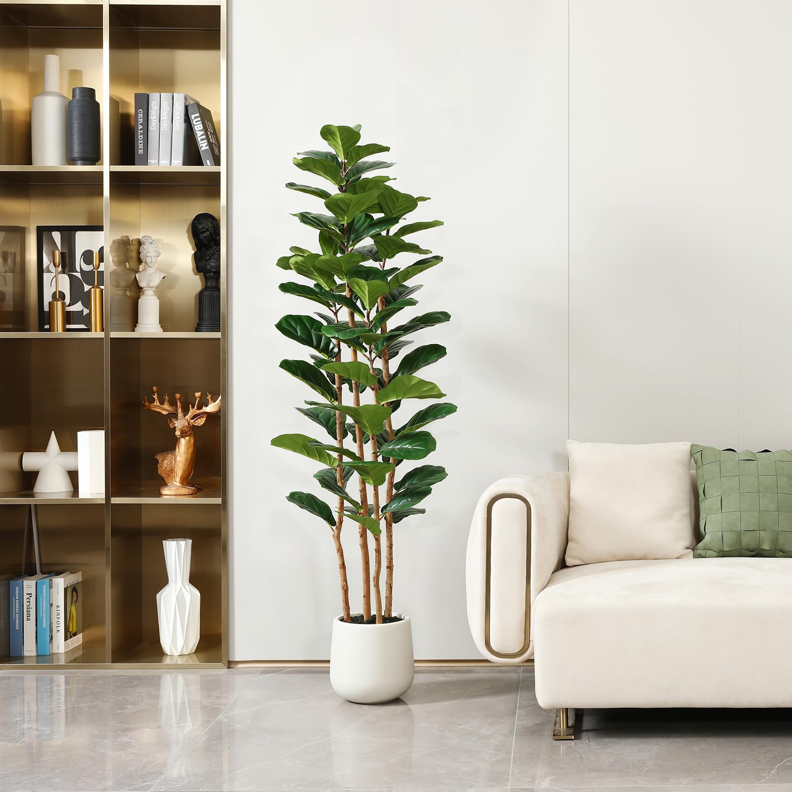 Beyaz Saksılı Yapay İncir Ağac - Ficus Lyrata Tree incelemesi ve fiyatı